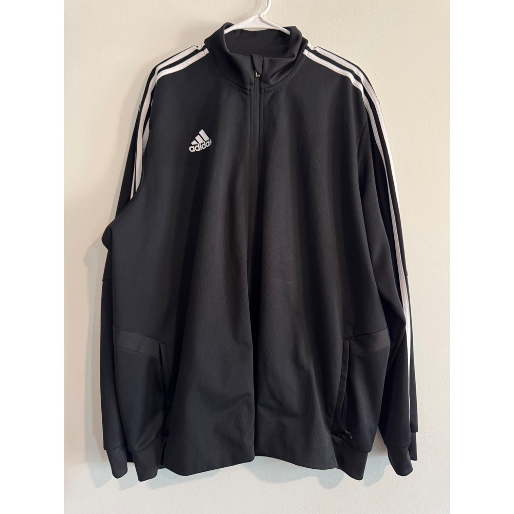 Adidas Tiro 19 Training Track Jacket Mens‎ 2XL Black White 3-Stripe DJ2594